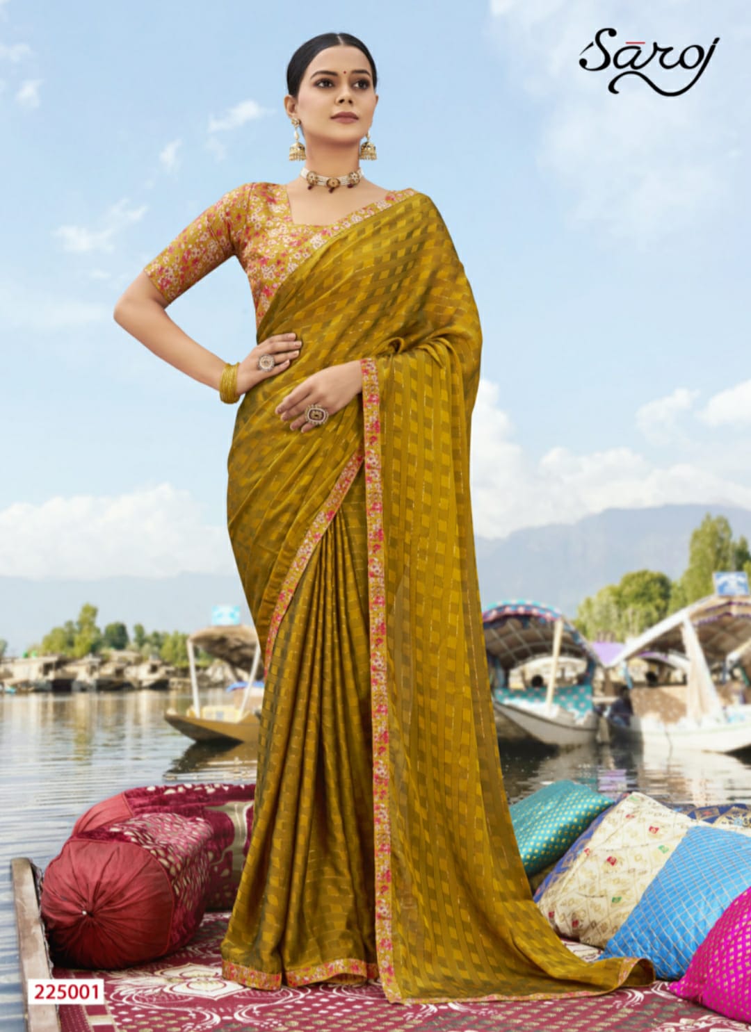 Saroj Vaidehi Festive Wear Georgette Heavy Designer Fancy Saree Collection